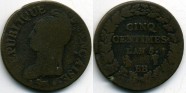 купить 5 сантимов 1797 Франция 