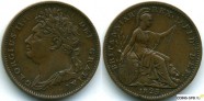 купить 1 фартинг 1825 Великобритания 