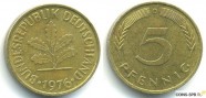 купить 5 пфеннигов 1976 Германия 