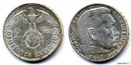 купить 2 рейхсмарки 1937 Германия 