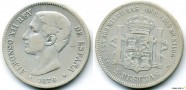 купить 5 песет 1876 Испания 