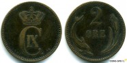 купить 2 эре 1881 Дания 