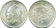 купить 2-1/2 гульдена 1944 Нидерланды Кюрасао