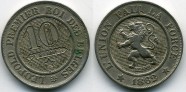 купить 10 сентимов 1862 Бельгия 
