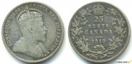 купить 25 центов 1910 Канада 