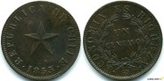 купить 1 сентаво 1853 Чили 
