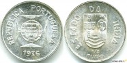купить 1/2 рупии 1936 Португалия Португальская Индия