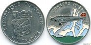 купить 100 франков 1995 Конго 